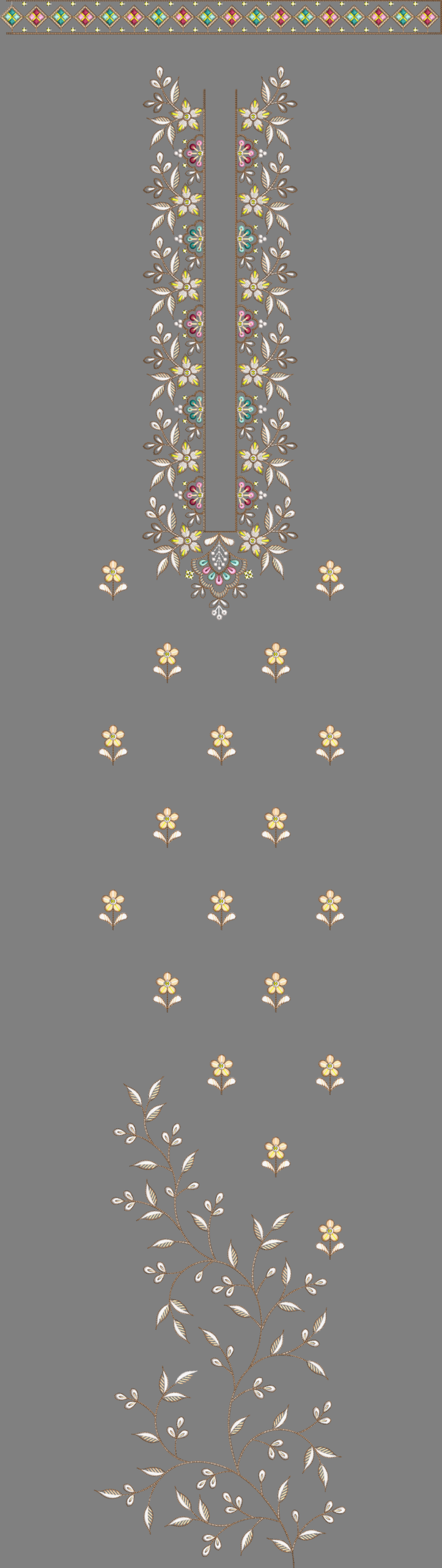 300+ MEN'S KURTA EMB DESIGN BUNDLE - Image 37