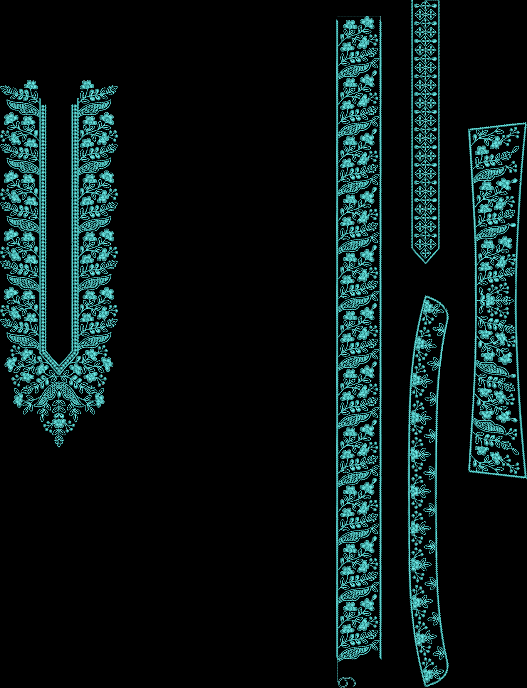 300+ MEN'S KURTA EMB DESIGN BUNDLE - Image 32