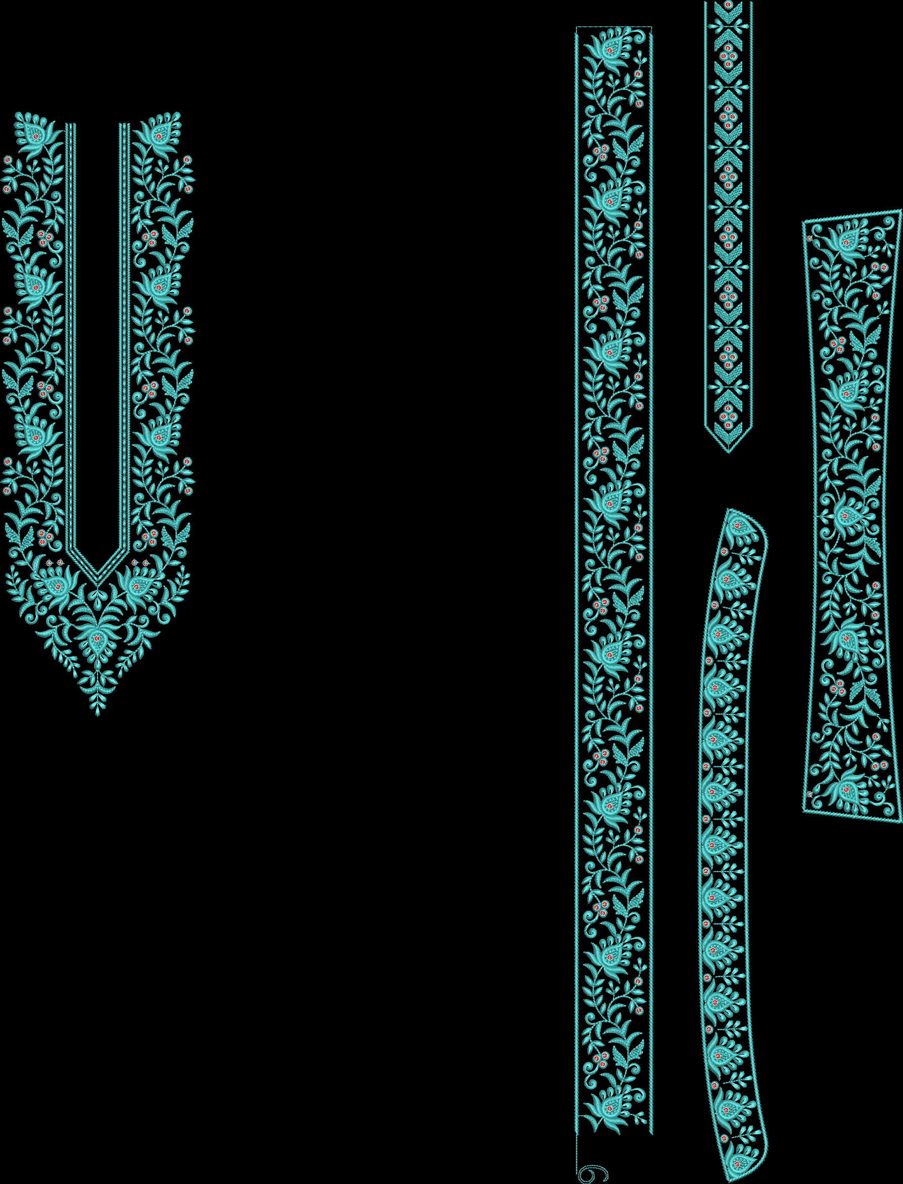 300+ MEN'S KURTA EMB DESIGN BUNDLE - Image 36