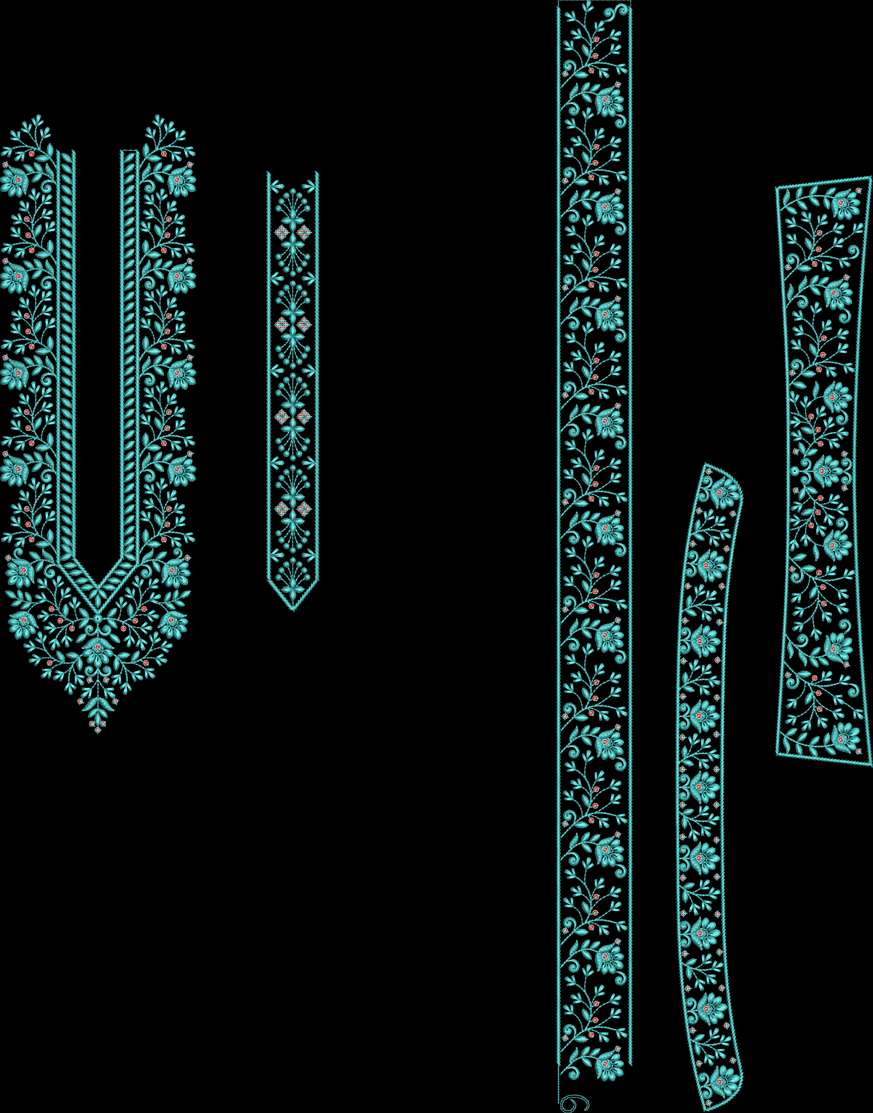 300+ MEN'S KURTA EMB DESIGN BUNDLE - Image 30