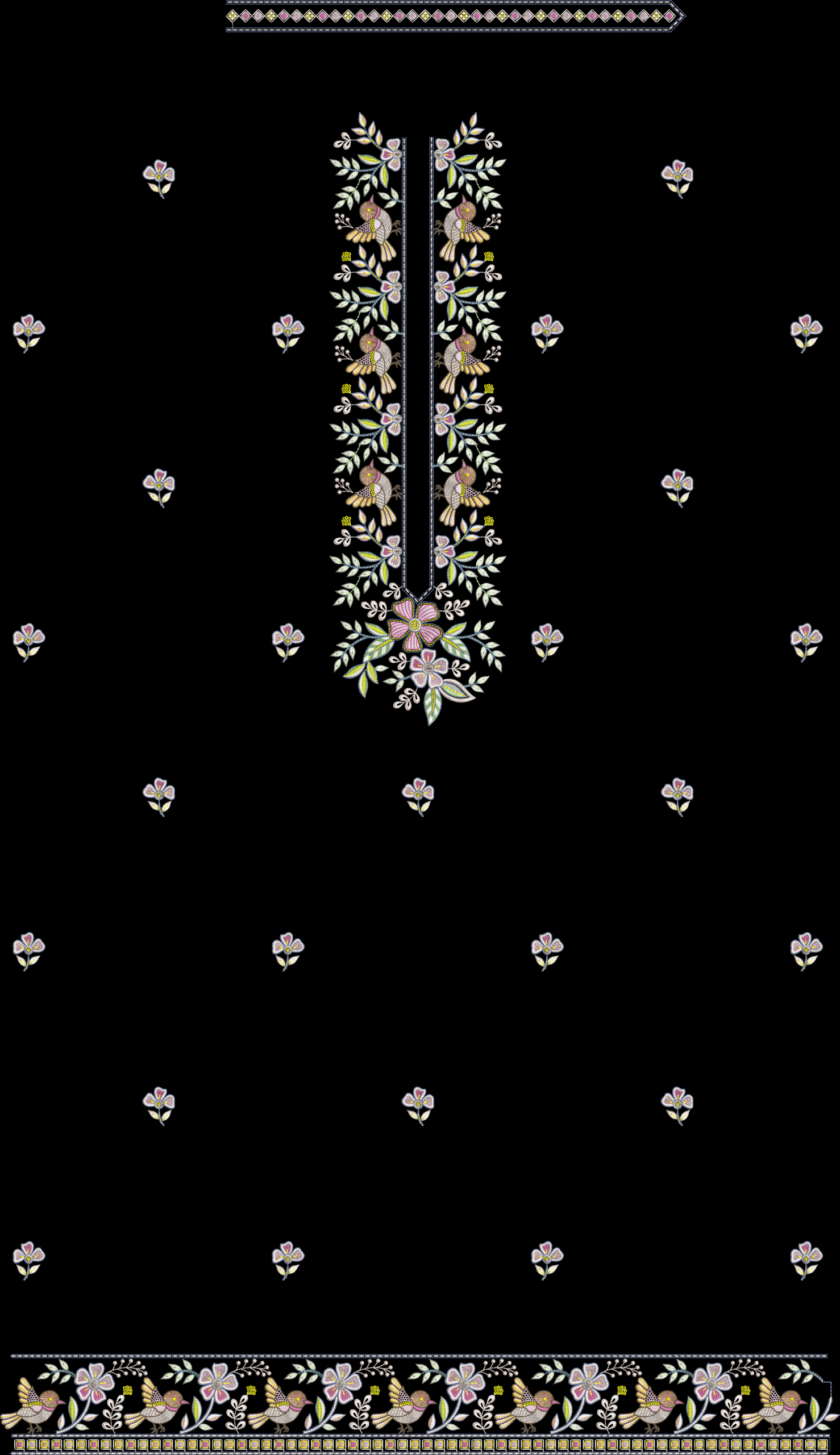 300+ MEN'S KURTA EMB DESIGN BUNDLE - Image 33