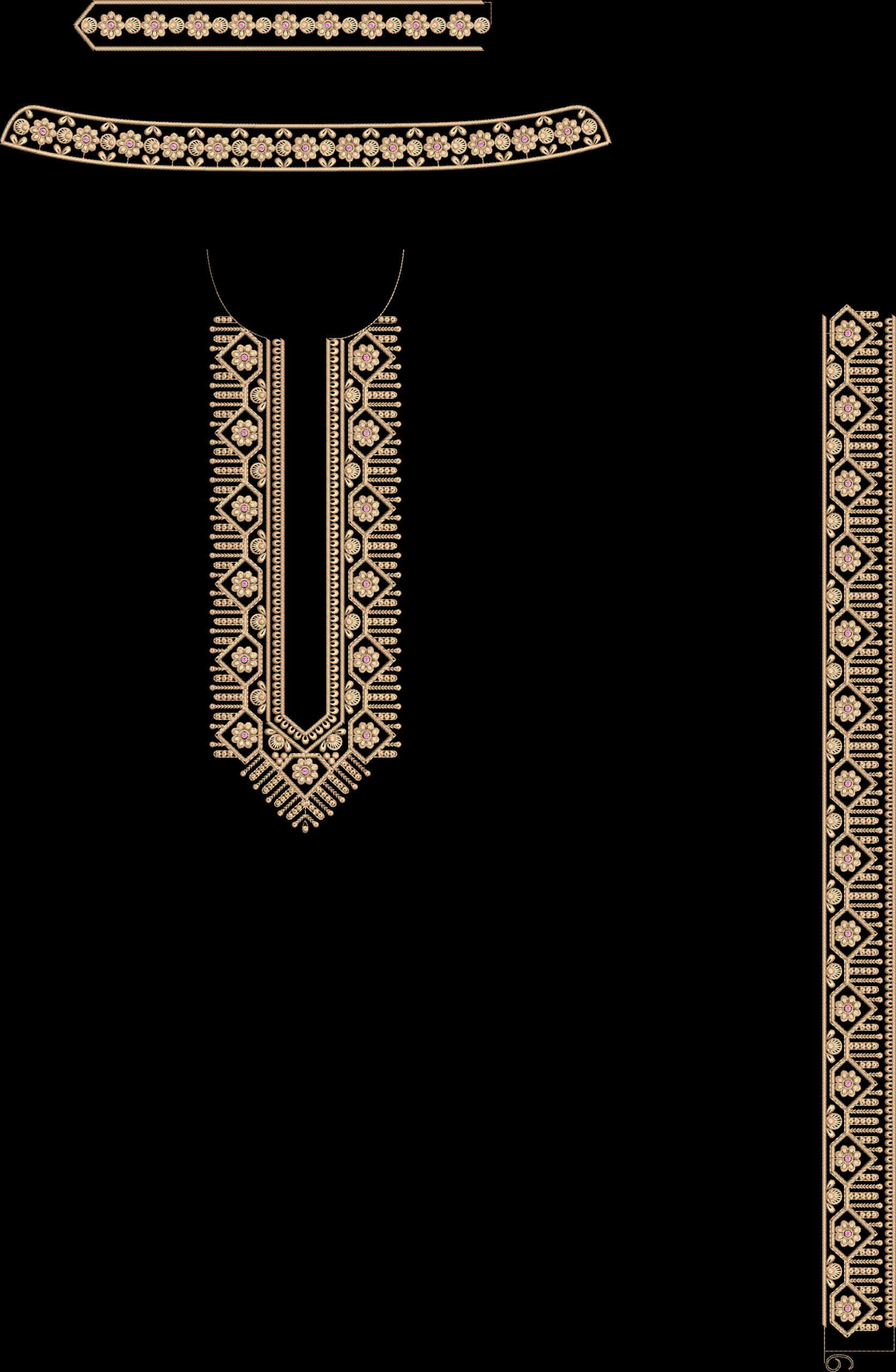 300+ MEN'S KURTA EMB DESIGN BUNDLE - Image 23