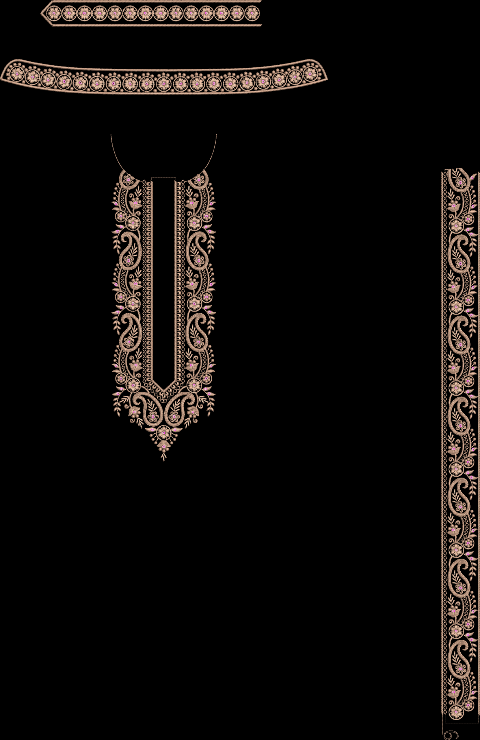 300+ MEN'S KURTA EMB DESIGN BUNDLE - Image 18