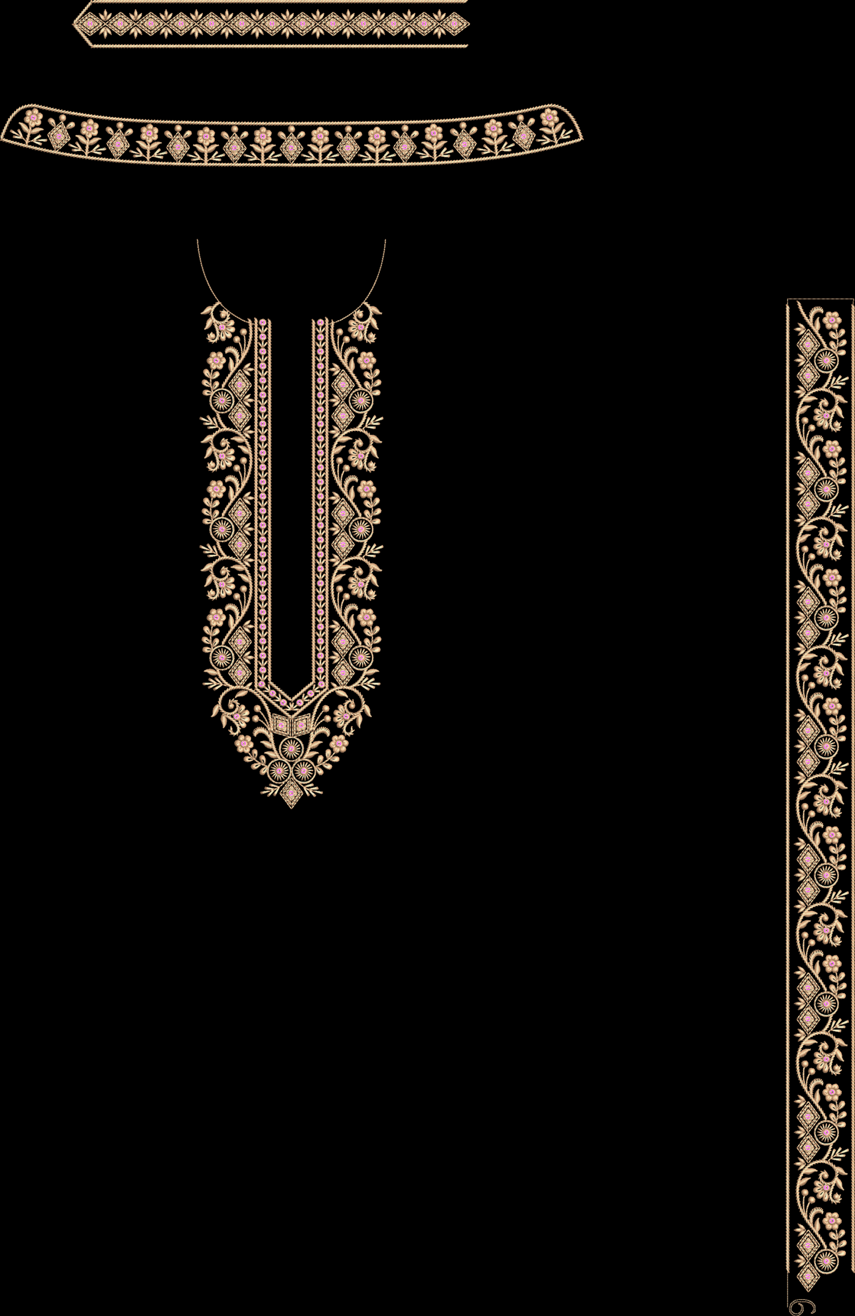 300+ MEN'S KURTA EMB DESIGN BUNDLE - Image 17