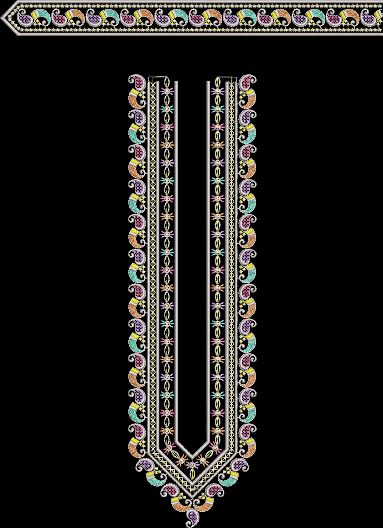 300+ MEN'S KURTA EMB DESIGN BUNDLE - Image 7